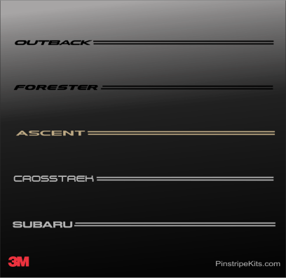 Subaru vinyl logo decal emblem 3M pinstripe stripe kit