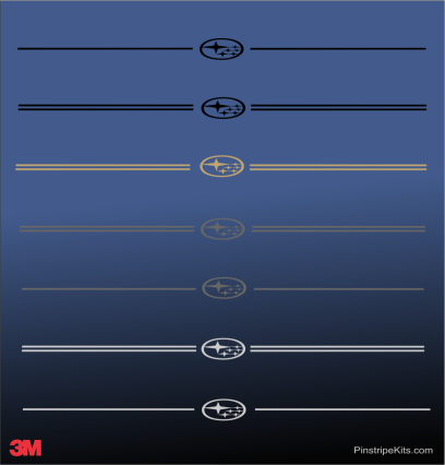 Subaru vinyl logo decal emblem 3M pinstripe stripe kit