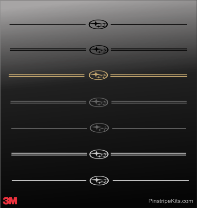 Subaru vinyl logo decal emblem 3M pinstripe stripe kit