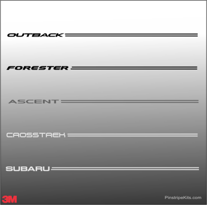 Subaru vinyl logo decal emblem 3M pinstripe stripe kit