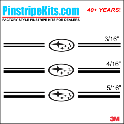 Subaru vinyl logo decal emblem 3M pinstripe stripe kit