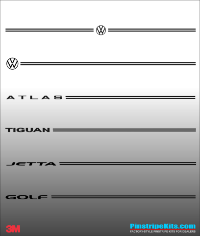VW Volkswagon Jetta Passat Beetle vinyl pinstripe emblem stripe logo decal graphic
