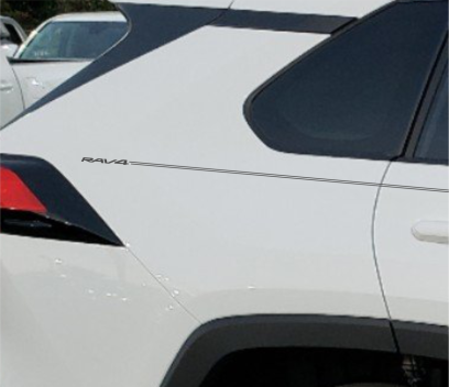 Toyota Camry Corolla Rav4 Tundra Tacoma 4Runnner Highlander vinyl pinstripe emblem stripe logo decal graphic