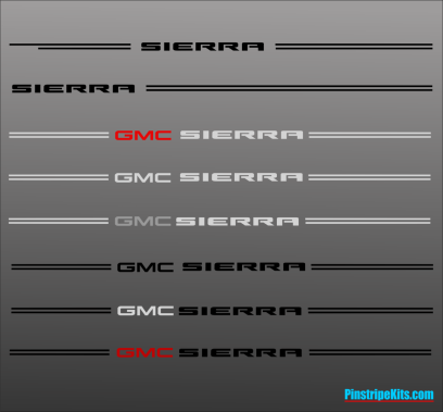 GMC vinyl logo decal emblem 3M pinstripe stripe kit