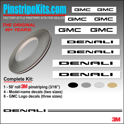 GMC vinyl logo decal emblem 3M pinstripe stripe kit