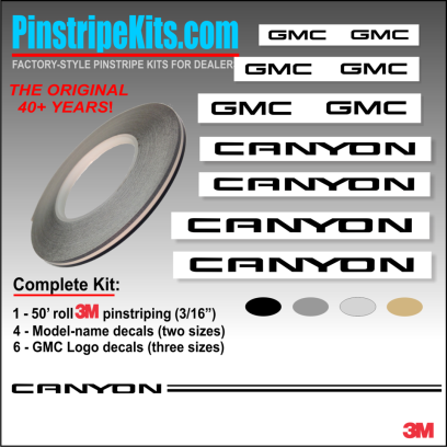 GMC vinyl logo decal emblem 3M pinstripe stripe kit