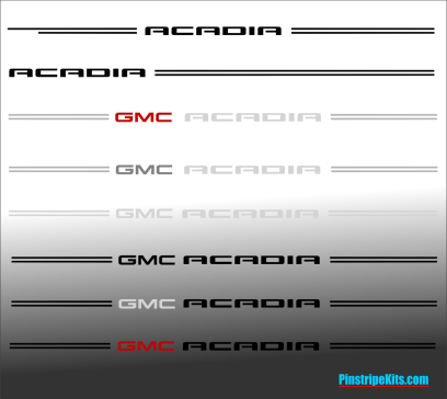 GMC vinyl logo decal emblem 3M pinstripe stripe kit