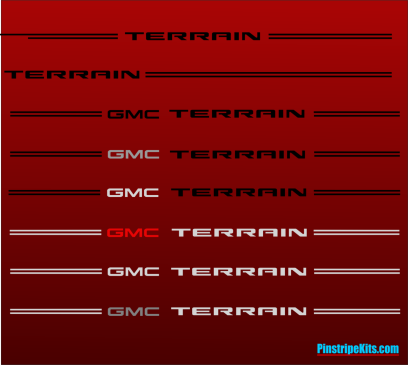 GMC vinyl logo decal emblem 3M pinstripe stripe kit