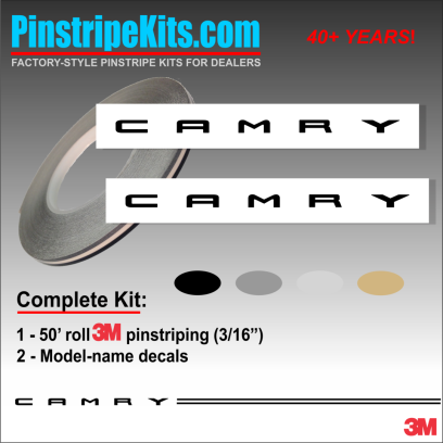 Toyota Camry Corolla Rav4 Tundra Tacoma 4Runnner Highlander vinyl pinstripe emblem stripe logo decal graphic