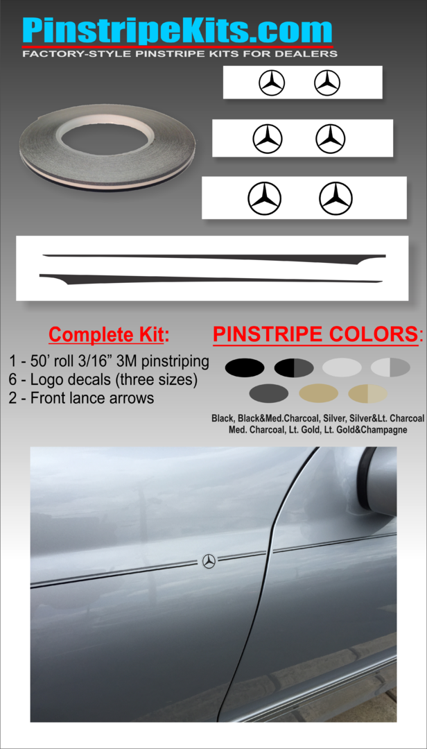 Violassi Striping Company - MERCEDES-BENZ name & logo emblem vinyl decal  pinstripe stripe kit
