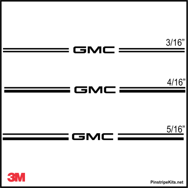 GMC vinyl logo emblem decal pinstripe stripe kit GMC vinyl logo emblem decal pinstripe stripe kit
