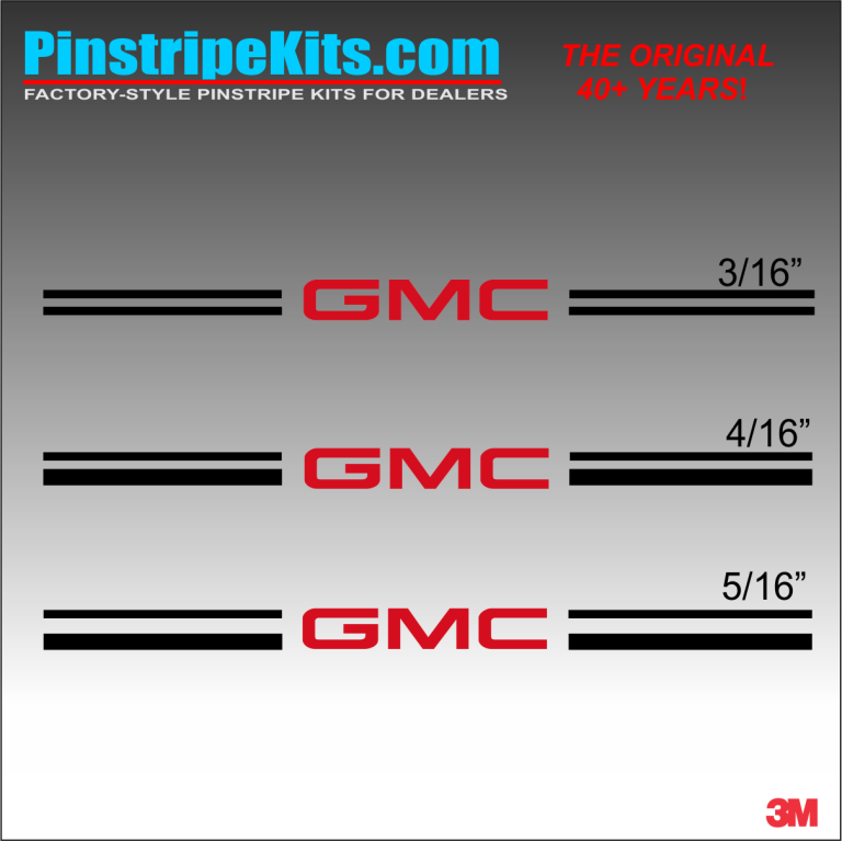 GMC vinyl logo emblem decal pinstripe kit GMC vinyl logo emblem decal pinstripe kit