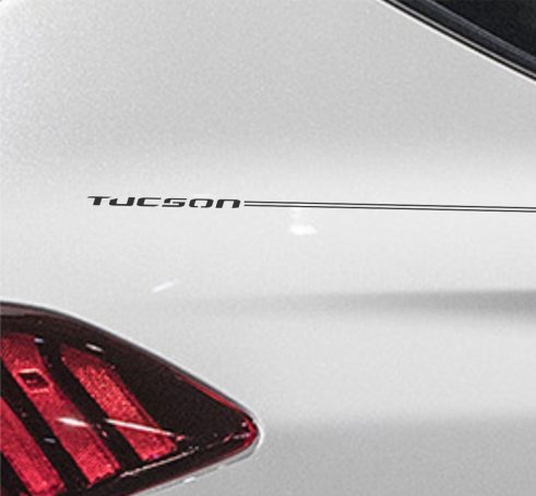 Hyundai Tucson vinyl logo emblem decal pinstripe kit