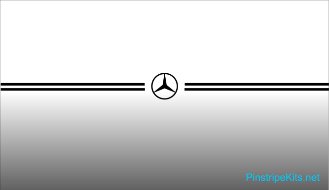 Mercedes-Benz logo emblem decal vinyl pinstripe stripe kit Mercedes-Benz logo emblem decal vinyl pinstripe stripe kit