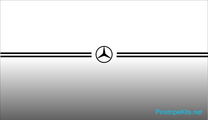 Mercedes-Benz logo emblem decal vinyl pinstripe stripe kit Mercedes-Benz logo emblem decal vinyl pinstripe stripe kit