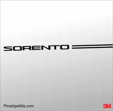 KIA Sorento vinyl logo emblem decal pinstripe kit KIA Sorento vinyl logo emblem decal pinstripe kit