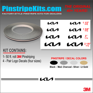 KIA vinyl logo emblem decal pinstripe kit KIA vinyl logo emblem decal pinstripe kit