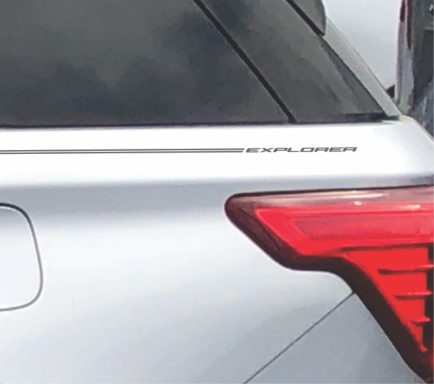 Ford Explorer name logo emblem decal pinstripe Ford Explorer name logo emblem decal pinstripe