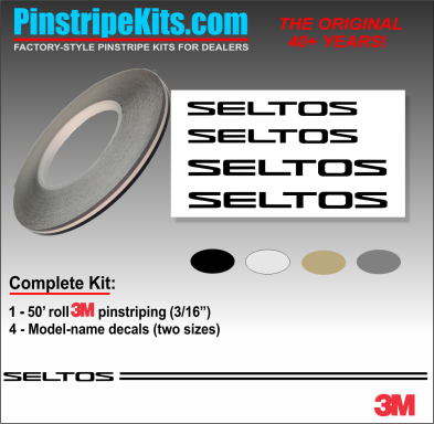 KIA Seltos vinyl logo emblem decal pinstripe kit KIA Seltos vinyl logo emblem decal pinstripe kit
