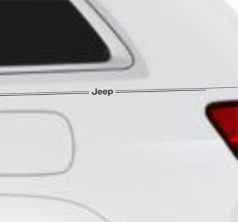 Jeep Logo Emblem Decal Vinyl Pinstripe Stripe Kit