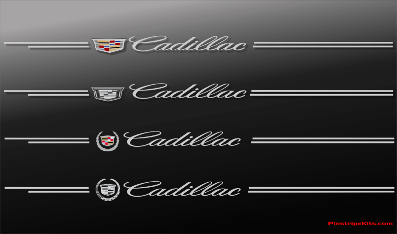 Cadillac vinyl logo emblem decal pinstripe stripe kit 48 Cadillac vinyl logo emblem decal pinstripe stripe kit 48