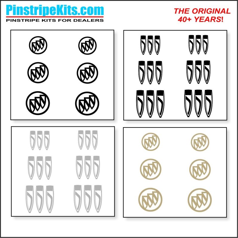 Buick vinyl logo emblem decal pinstripe kit Buick vinyl logo emblem decal pinstripe kit