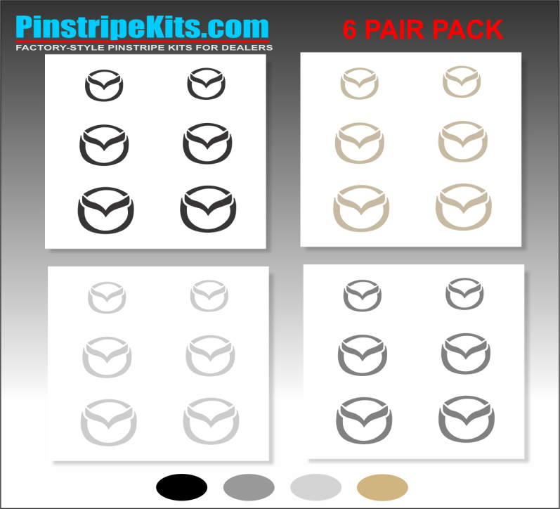 Mazda logo emblem decal viny pinstripe stripe kit Mazda logo emblem decal viny pinstripe stripe kit