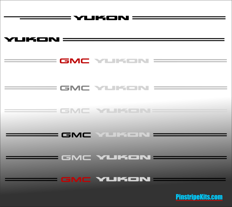 GMC vinyl logo emblem decal pinstripe kit GMC vinyl logo emblem decal pinstripe kit