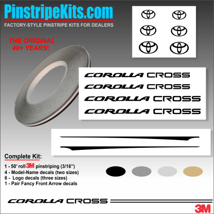 Toyota vinyl logo emblem decal pinstripe kit Toyota vinyl logo emblem decal pinstripe kit