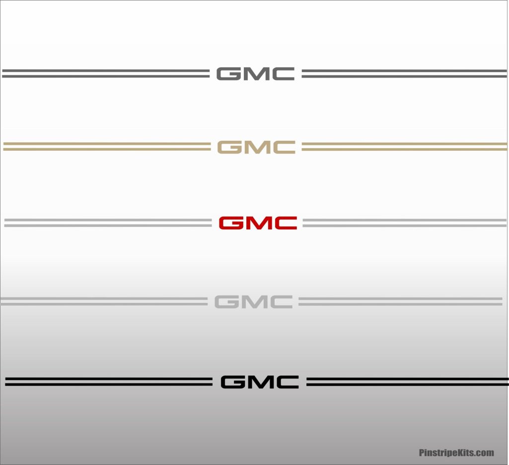 GMC vinyl logo emblem decal pinstripe kit GMC vinyl logo emblem decal pinstripe kit
