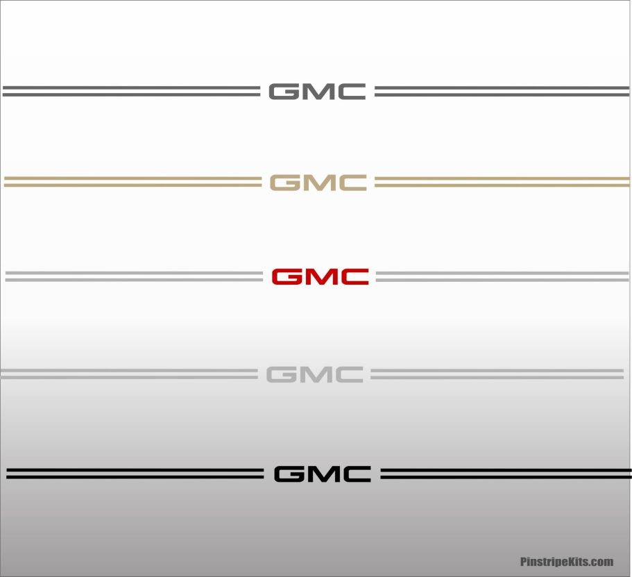 GMC vinyl logo emblem decal pinstripe kit GMC vinyl logo emblem decal pinstripe kit