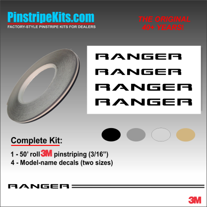 Ford Ranger vinyl logo emblem decal pinstripe kit Ford Ranger vinyl logo emblem decal pinstripe kit