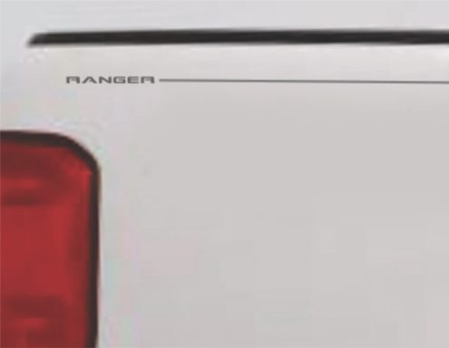Ford Ranger name logo emblem decal pinstripe Ford Ranger name logo emblem decal pinstripe