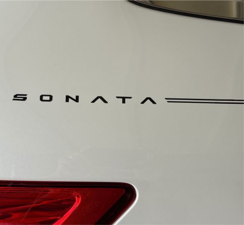Hyundai Sonata vinyl logo emblem decal pinstripe kit