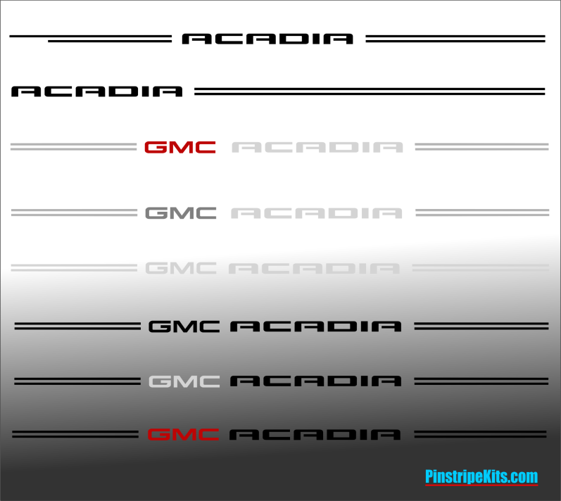 GMC vinyl logo emblem decal pinstripe kit GMC vinyl logo emblem decal pinstripe kit