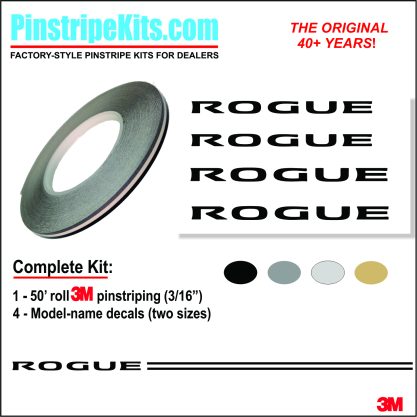 Nissan Rogue vinyl logo emblem decal pinstripe kit Nissan Rogue vinyl logo emblem decal pinstripe kit