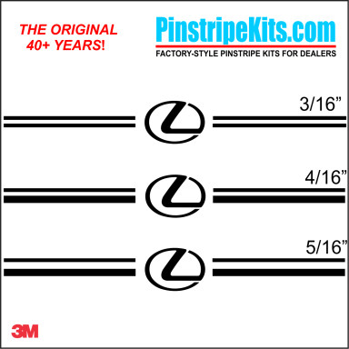 Lexus logo emblem decal vinyl pinstripe stripe kit