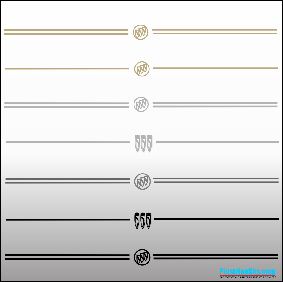 Buick vinyl logo emblem decal pinstripe kit Buick vinyl logo emblem decal pinstripe kit