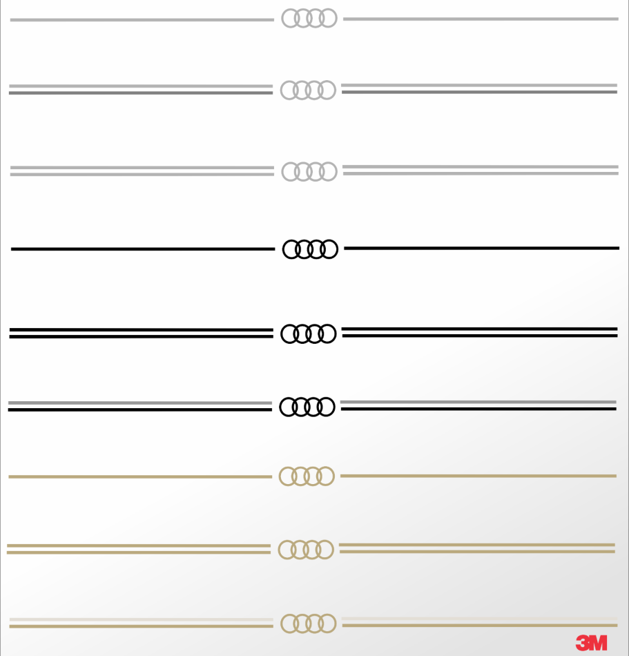 Audi Logo Enblem Decal Vinal Pinstripe Stripe Audi Logo Enblem Decal Vinal Pinstripe Stripe