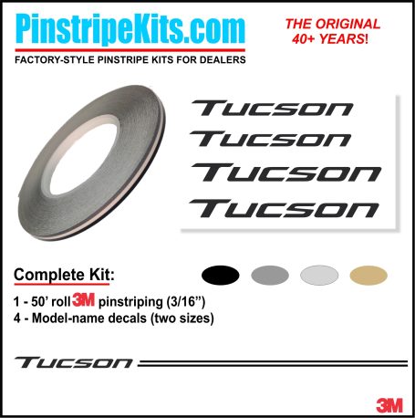 Hyundai Tucson vinyl logo emblem decal pinstripe kit