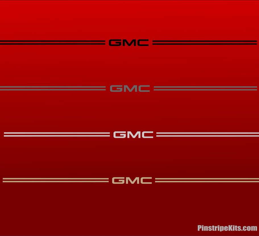 GMC vinyl logo emblem decal pinstripe kit GMC vinyl logo emblem decal pinstripe kit