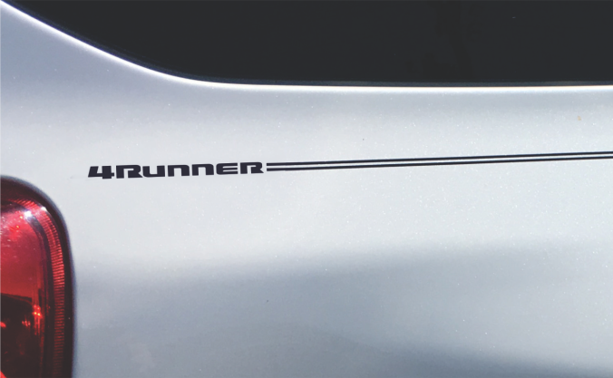 Toyota 4Runner vinyl logo emblem decal pinstripe stripe kit Toyota 4Runner vinyl logo emblem decal pinstripe stripe kit