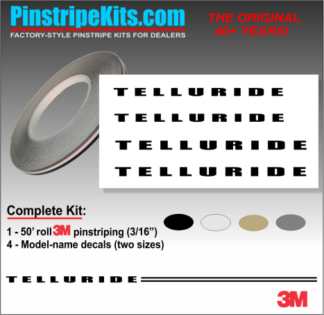 KIA Telluride vinyl logo emblem decal pinstripe kit KIA Telluride vinyl logo emblem decal pinstripe kit