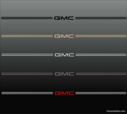 GMC vinyl logo emblem decal pinstripe stripe kit GMC vinyl logo emblem decal pinstripe stripe kit