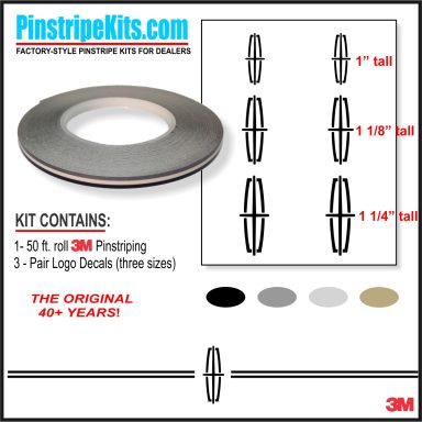 Lincoln vinyl logo emblem decal pinstripe kit Lincoln vinyl logo emblem decal pinstripe kit