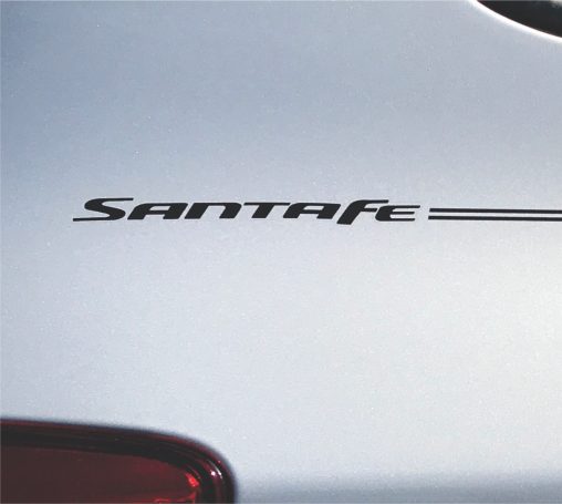 Hyundai Santa Fe vinyl logo emblem decal pinstripe kit