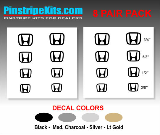 Honda vinyl logo emblem decal pinstripe kit Honda vinyl logo emblem decal pinstripe kit