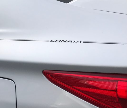 Hyundai Sonata vinyl logo emblem decal pinstripe kit