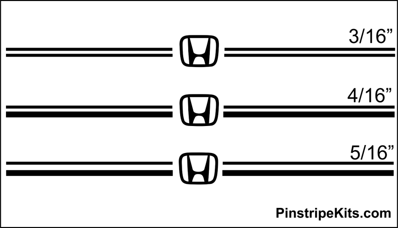 Honda vinyl logo emblem decal pinstripe kit Honda vinyl logo emblem decal pinstripe kit