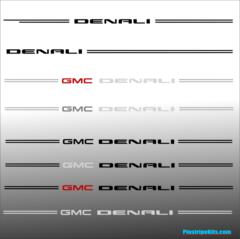 GMC vinyl logo emblem decal pinstripe kit GMC vinyl logo emblem decal pinstripe kit